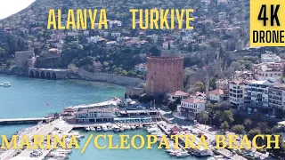 Turkiye Alanya/Center/Marina/Kale Hill/Cleopatra Beach 4K