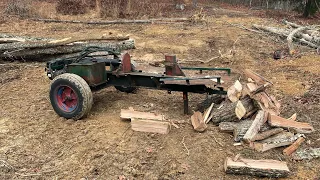 Abandon Log Splitter Turned Into a Splitting Machine