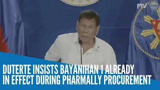 Duterte insists Bayanihan 1 already in effect during Pharmally procurement