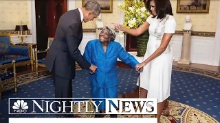 106-Year-Old Woman Dances With Joy as She Meets the Obamas | NBC Nightly News