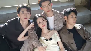 Haha Zhou Ye and her harem of male leads in The Scent of Time / Wang Xinyue Peng Chuyue Zhang Yijie