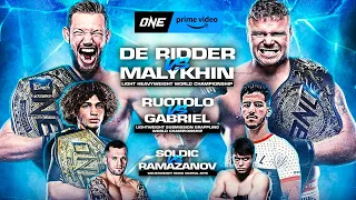 ONE On Prime Video 5 Reinier de Ridder vs Anatoly Malykhin Livestream Watch Along