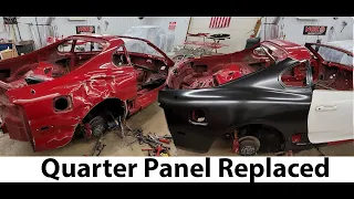 Wrecked 1994 MKIV Supra Restoration Build: Quarter Panel Replacement - EP 4