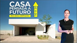 CASA de ARQUITECTA PENSADA para CRECER A FUTURO, INTROSPECCIÓN en 10 X 20 | VAR Proyectos