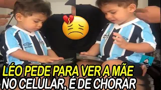 LÉO FICA CHOROSO E PEDE PARA VER MARÍLIA NO CELULAR E FÃS VÃO ÀS LÁGRIMAS😭