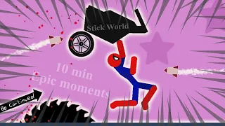 10 Min Best falls | Stickman Dismounting funny and epic moments | Like a boss compilation