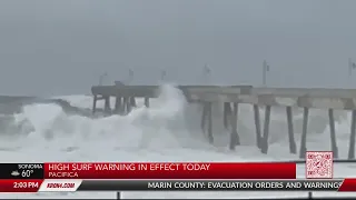 High surf warning in effect at Pacifica