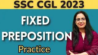 Fixed Preposition for SSC CGL 2023 || English With Rani Ma'am