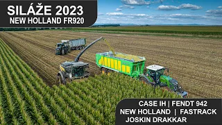 Siláže 2023 🌽⚫️Black New Holland FR920 🟢 Fendt V 942 + Joskin Drakkar ⚫️Limited Fastrack ⚫️ New Holl