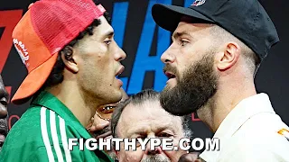 DAVID BENAVIDEZ HEATED FACE OFF VS CALEB PLANT; SEPARATED AFTER ANGRY CONFRONTATION & STAREDOWN