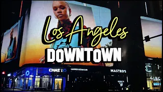 Los Angeles Downtown ' L.A. Live' walking tour at night 🇺🇸 California, USA. Travel Guide, 4K HDR