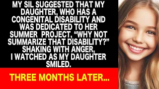 My SIL said mean things to my disabled daughter. I was furious but three months later...