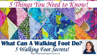 Did you know a WALKING FOOT can do ALL THIS? | Lea Louise Quilts Tutorial