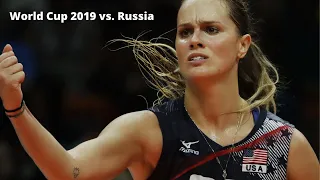 Kelsey Robinson | Women's World Cup 2019 | Highlights vs. Russia | Queen of the Super Spikes