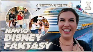 CRUZEIRO DA DISNEY: NAVIO DISNEY FANTASY + DIA DO EMBARQUE, TOUR PELO QUARTO E NAVIO - Dia 1