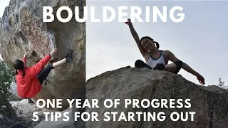 1 year bouldering progress | 5 tips for starting out!