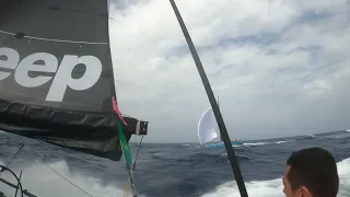 2022 Rolex Middle Sea Race Action: Chocolate screaming past Artie III