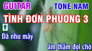 karaoke tình đơn phương 3 tone nam guitar beat