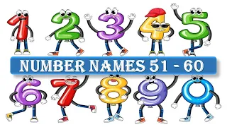 Number Names | Spelling | 51 - 60 | One,Two,Three Spelling | Easy Learning| Names | For Kids