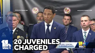 Baltimore City leaders announce charges against 20 juveniles
