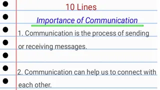 10 Lines on Importance of Communication || 10 Lines Essay / Speech on Importance of Communication