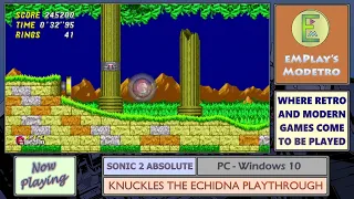 Sonic 2 Absolute - PC -  Knuckles (All Emeralds) - #5 - Aquatic Ruin Zone: Act 1