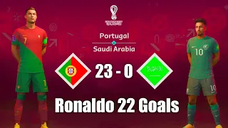 FIFA 23 - PORTUGAL 23 - 0 SAUDI ARABIA - Ronaldo 22 Goals - FIFA World Cup Final - Gameplay [4K]