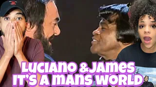 WHAT IN THE WORLD!..| FIRST TIME HEARING Luciano Pavarotti, James Brown - Its A Mans World REACTION