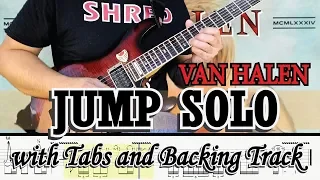 VAN HALEN | JUMP GUITAR SOLO with TABS and BACKING TRACK | ALVIN DE LEON 2019