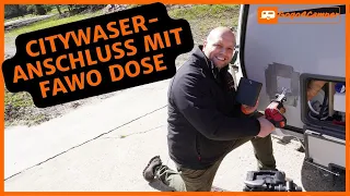 Fawo City-Wasseranschluss mit Seitensteckdose im Wohnwagen einbauen [inkl. Ausschnitt & Abdichten]