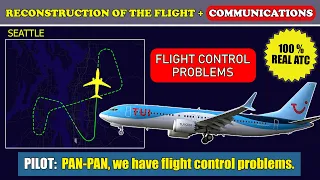 Boeing 737 MAX 8 has flight control problems | TUI fly Belgium B38M | Seattle, ATC