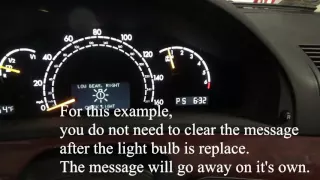 Clearing a Mercedes Benz Warning Message