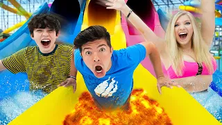 Don't Choose the WRONG Slide! (Water Park Challenge)