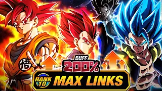 200% LEADER SKILL BUFF! LEVEL 10 LINKS 100% RAINBOW STAR LR STR GOGETA BLUE! (DBZ: Dokkan Battle)