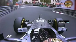 Adrian Sutil onboard crash Monaco GP 2014