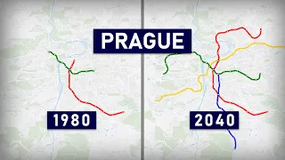 Evolution of the Prague Metro 1974-2030 (animation)