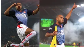 Thierry Henry Unforgettable Hat-trick Against Roma | SportyB