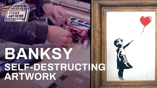 Banksy artwork self-destructs after selling at Sotheby's for $1.4 Million