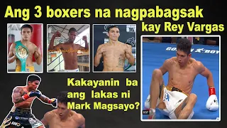 Rey Vargas BUMAGSAK sa kamay ng 3 Boxers | Sapol sa suntok ni Magsayo! | Mark Magsayo vs Rey Vargas