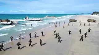 Australian Troops Conduct Beach Landing During Talisman Saber Joint Military Exercises