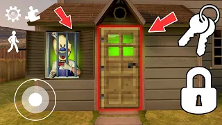 NEW SECRET DOOR!? Ice Scream 3 and Hello Neighbor in Minecraft (part 61)