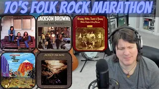 70's ROCK MARATHON FIRST REACTION to Crosby, Stills, Nash, + Young/Jackson Browne/Little Feat