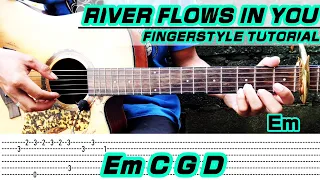 River flows in you - Yiruma (Guitar Fingerstyle) Tabs + Chords