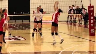 York Lions | Women's volleyball vs. Guelph Gryphons highlights - November 18, 2012
