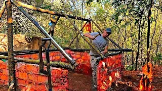 Building a Warm and Cozy Secret Shelter | Amazing Abandoned Place | Construction Bushcraft House