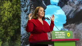 Ricarda Lang auf dem 44. Bundesparteitag der Grünen in Bielefeld 2019 – Bewerbungsrede