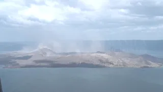 Taal Volcano island: 10 days after eruption