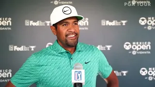 Tony Finau Sunday Interview 2022 Mexico Open at Vidanta