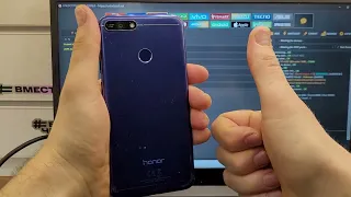 FRP Honor 7A Pro AUM-L29 Сброс Аккаунта Гугл. Программа Unlocktool. Удалённая разблокировка телефона