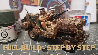 Building the British Special Air Service Jeep: 1/35 Scale Model Kit from Tamiya